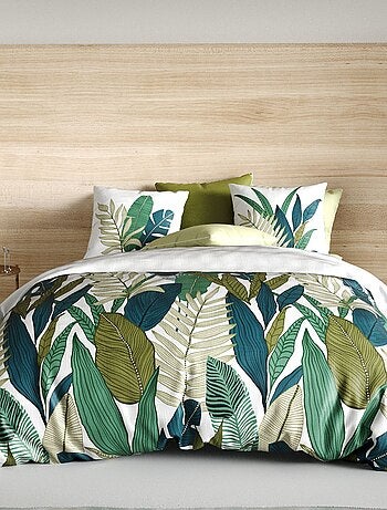 Parure de lit imprimée housse de couette + taies - 2 personnes