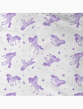 Parure de lit imprimée, l'école des licornes, unicorn academy stars