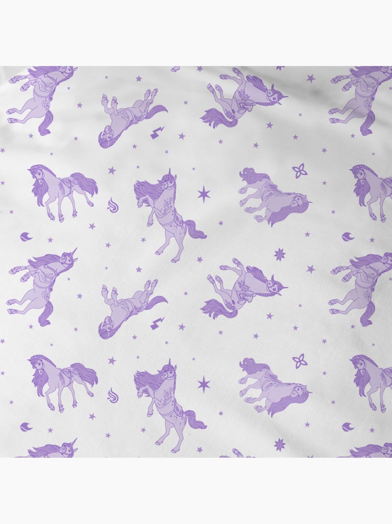 Parure de lit imprimée, l'école des licornes, unicorn academy stars Violet - Kiabi