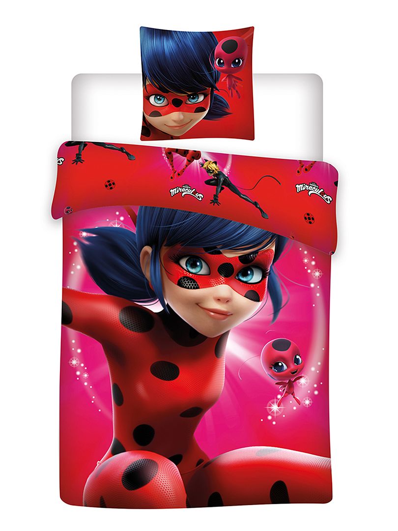 Parure de lit imprimée 'Miraculous Ladybug' rouge - Kiabi