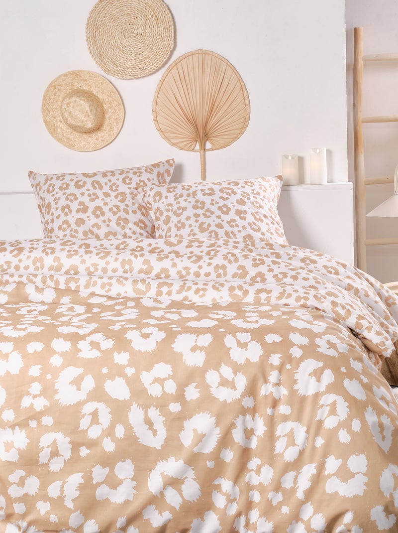 Parure de lit 'léopard' - 2 personnes Beige - Kiabi
