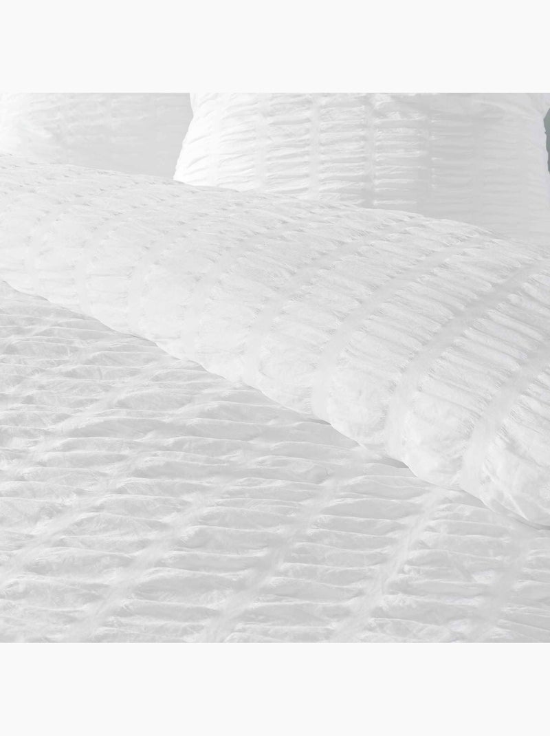 Parure de lit Microfibre Douceur d'Intérieur Blanc - Kiabi