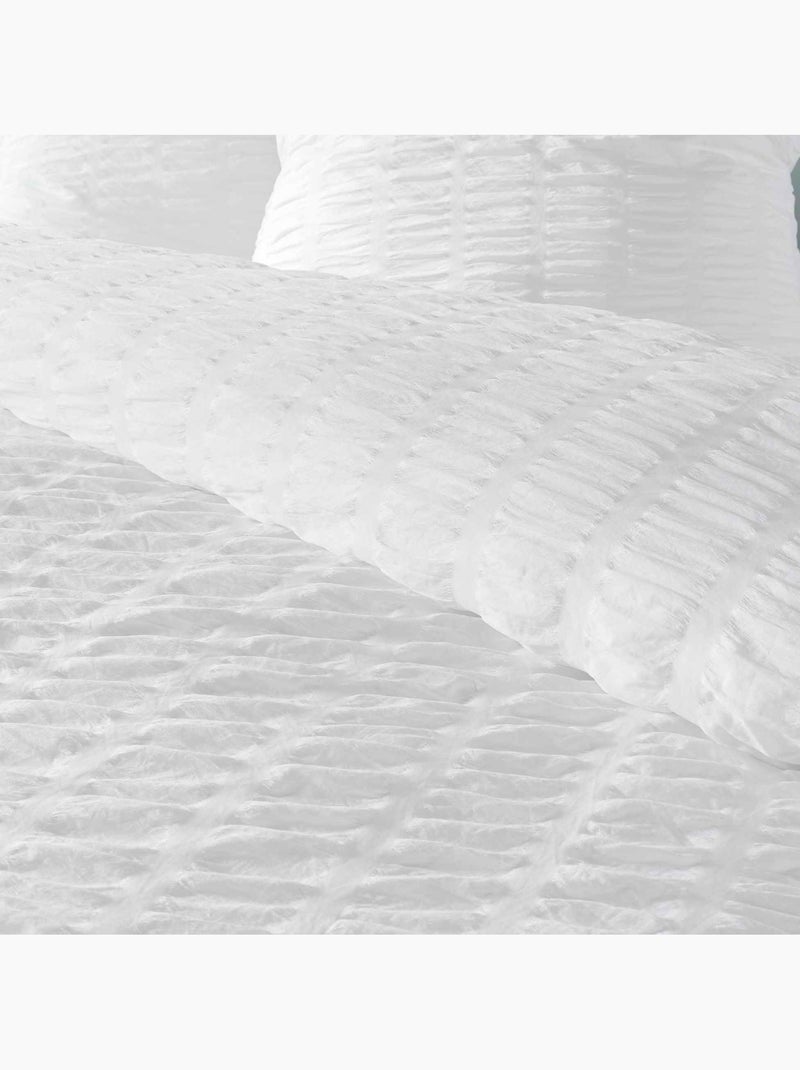 Parure de lit Microfibre Douceur d'Intérieur Blanc - Kiabi
