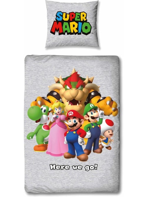 Parure de lit microfibre lyo mario - Kiabi