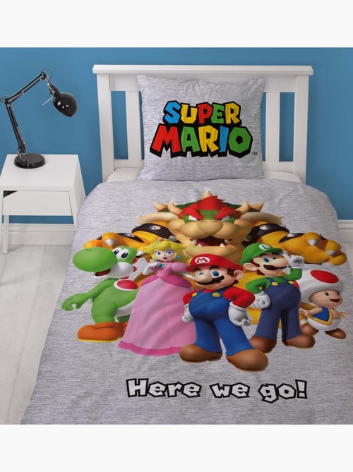 Parure de lit microfibre lyo mario - Kiabi