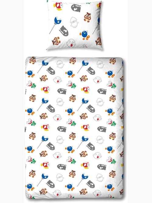 Parure de lit microfibre lyo mario - Kiabi