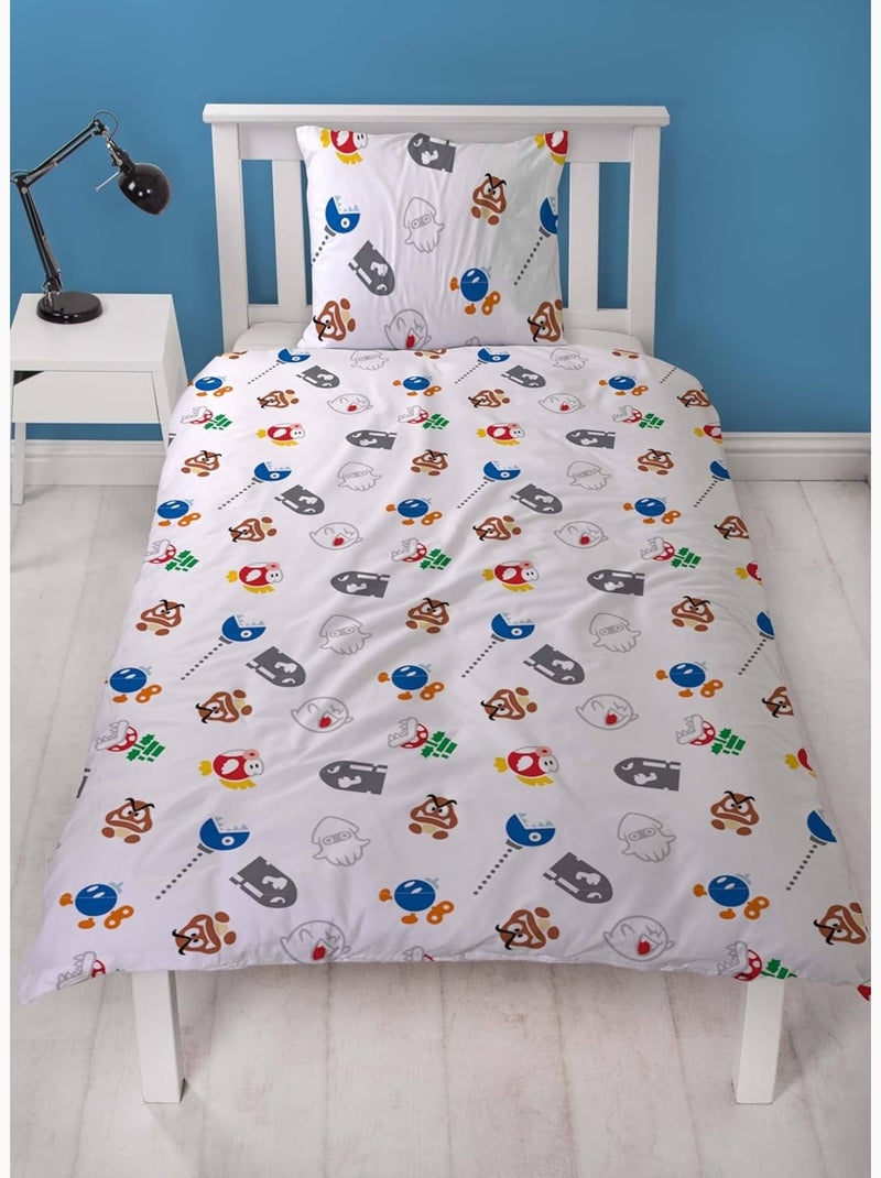 Parure de lit microfibre lyo mario Gris - Kiabi