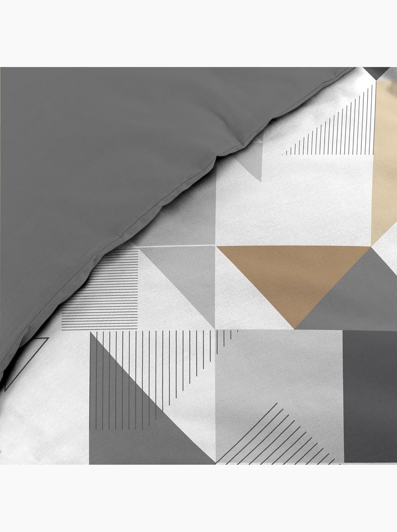 Parure de lit microfibre trigone douceur d'intérieur Beige - Kiabi