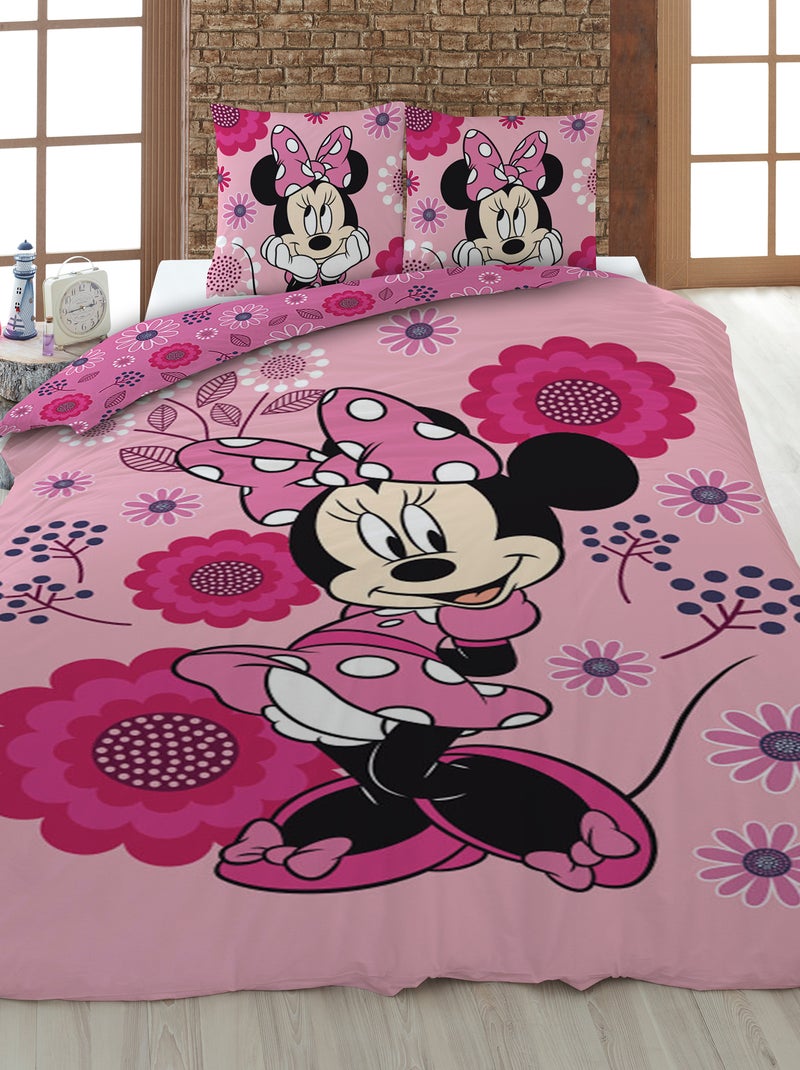 Parure de lit 'Minnie' - 1 personne Rose - Kiabi