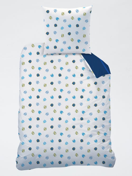 Parure de lit 'Olympique de Marseille' 2 pièces 1 personne : housse de couette + taie d'oreiller - Kiabi Parure de lit 'Olympique de Marseille' 2 pièces 1 personne : housse de couette + taie d'oreiller - Kiabi