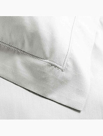Parure de lit – percale de coton 78 fils – qualité hôtel – 2 taies 63x63 cm