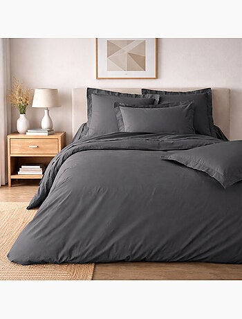 Parure de lit – percale de coton 78 fils – qualité hôtel – 2 taies 63x63 cm