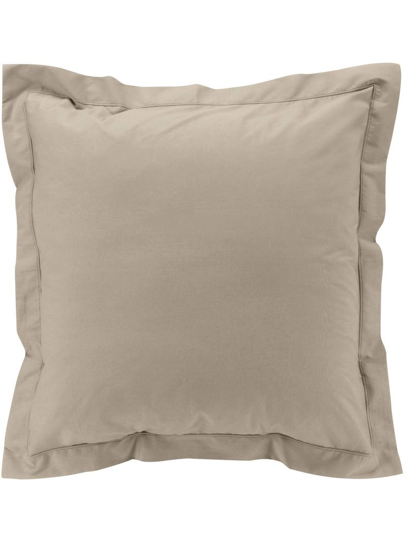 Parure de lit – percale de coton 78 fils – qualité hôtel – 2 taies 63x63 cm Sable - Kiabi