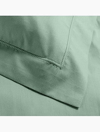 Parure de lit – percale de coton 78 fils – qualité hôtel – 2 taies 63x63 cm