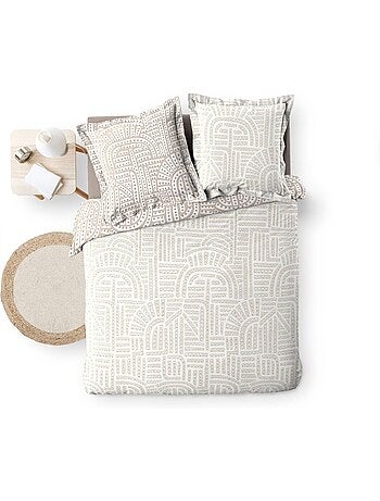 Parure de lit percale de coton 78fils eliot douceur d'intérieur
