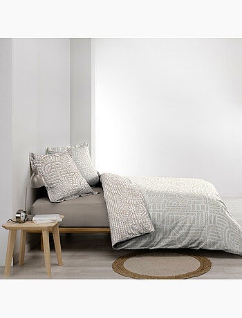Parure de lit percale de coton 78fils eliot douceur d'intérieur