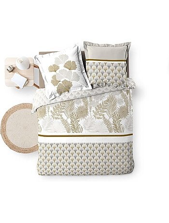 Parure de lit percale de coton 78fils melisse douceur d'intérieur