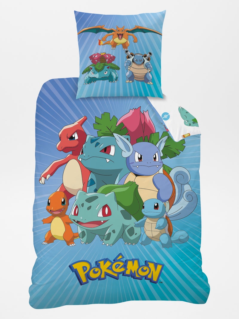 Parure de lit 'Pokémon' - 1 personne Bleu - Kiabi