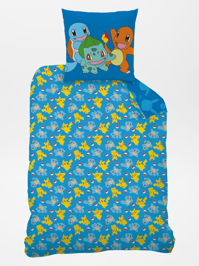 Parure de lit 'Pokemon' - 1 personne Bleu - Kiabi