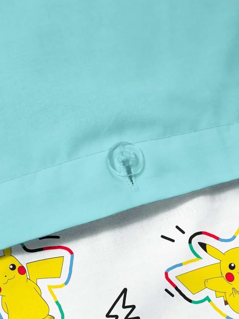 Parure de lit 'Pokemon' 2 pièces 1 personne : housse de couette + taie d'oreiller Bleu - Kiabi