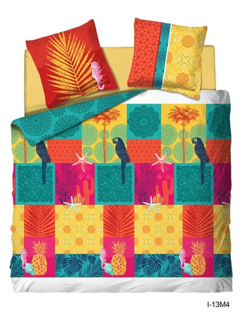 Parure de lit polycoton promo linge - Kiabi