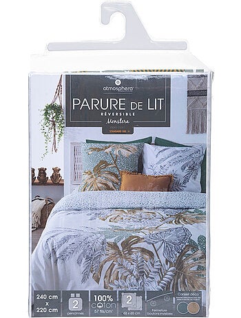 Parure de lit réversible en coton MONSTERA