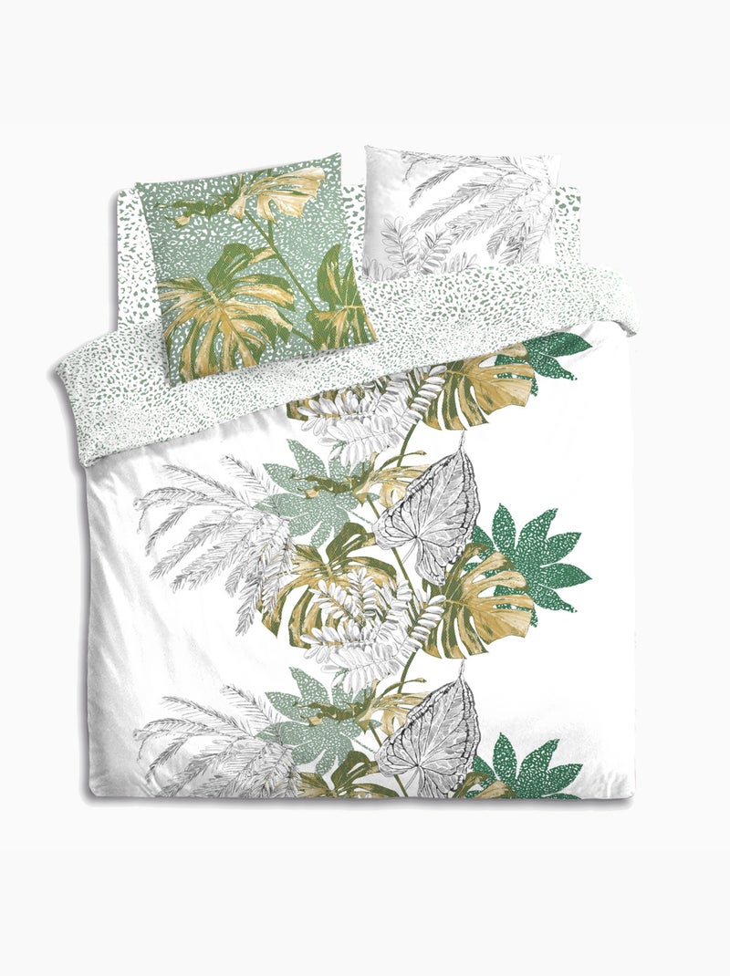 Parure de lit réversible en coton MONSTERA Multicolore - Kiabi