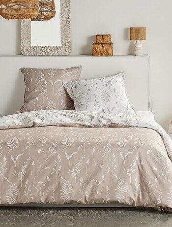 Parure de lit réversible feuilles - 2 personnes