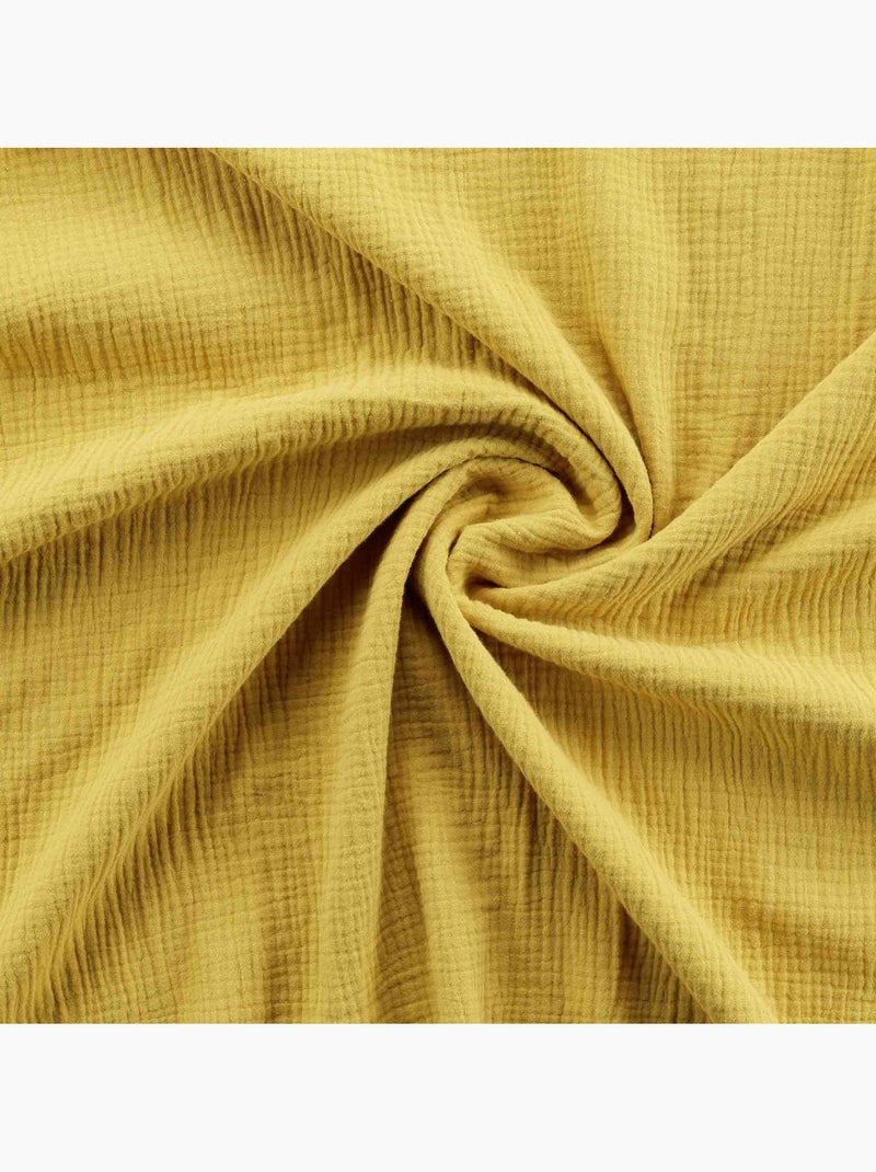 Parure de lit sienna + 2 taies 63x63 cm – double face gaze de coton & coton 57 fils Jaune - Kiabi