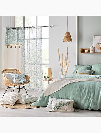 Parure de lit sienna + 2 taies 63x63 cm – double face gaze de coton & coton 57 fils