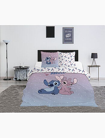 Parure de Lit Stitch & Angel Disney 200x200 cm + 2 Taies 65x65 cm Polycoton
