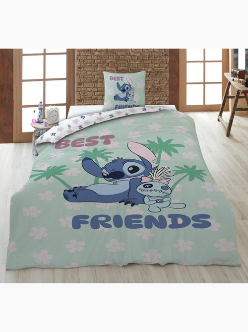 Parure de Lit Stitch et Scrump 140x200 cm + Taie 65x65 cm Polycoton - Kiabi Parure de Lit Stitch et Scrump 140x200 cm + Taie 65x65 cm Polycoton - Kiabi