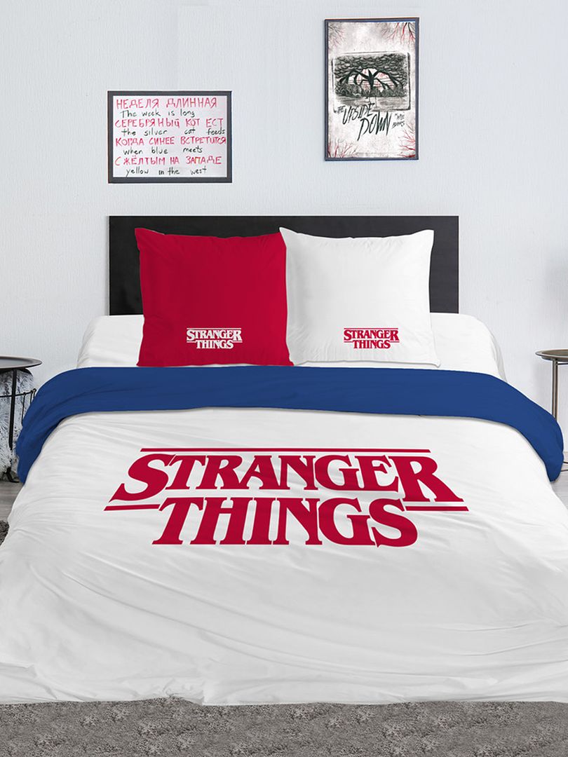 Parure de lit 'Stranger Things' 2 personnes blanc - Kiabi