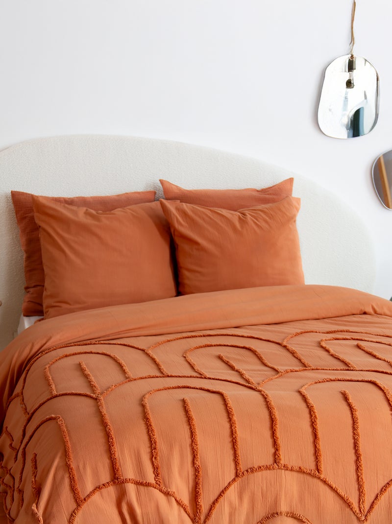Parure de lit unie - 2 personnes Terracotta - Kiabi