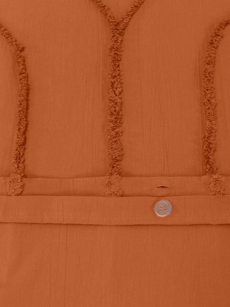 Parure de lit unie - 2 personnes Terracotta - Kiabi