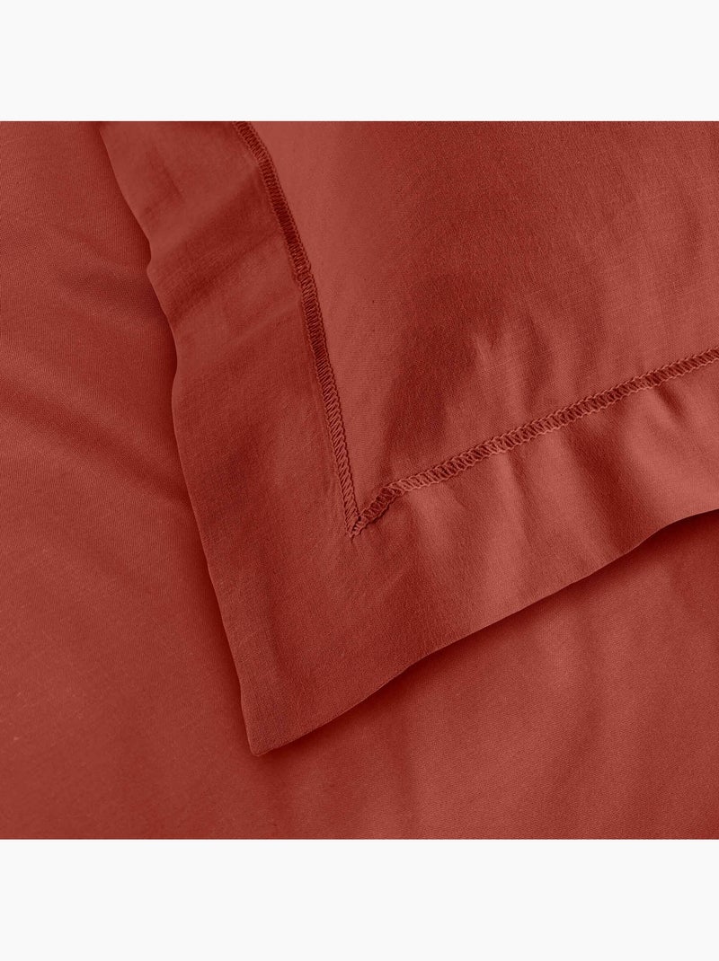 Parure de lit unie – 2 taies 63 x 63 cm incluses Terracotta - Kiabi