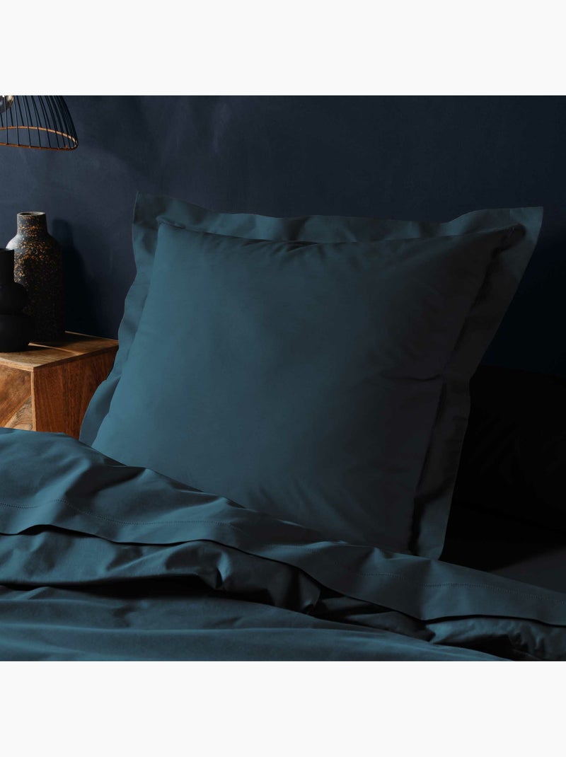 Parure de lit unie 57 fils – linaé + 1 taie Bleu - Kiabi
