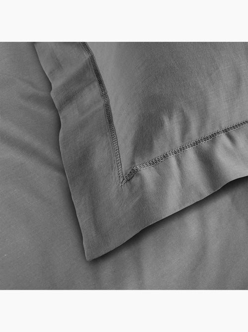 Parure de lit unie 57 fils – linaé + 1 taie - Kiabi