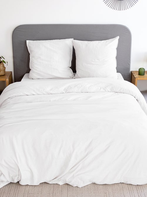Parure de lit unie ultra douce - 1 ou 2 personnes - Kiabi