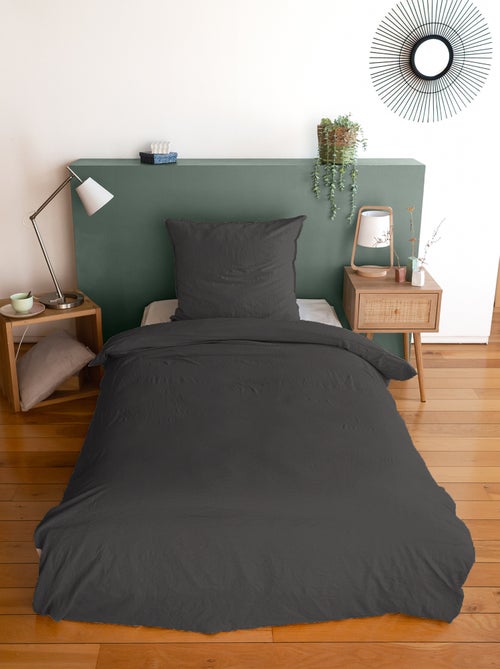 Parure de lit unie ultra douce - 1 ou 2 personnes - Kiabi