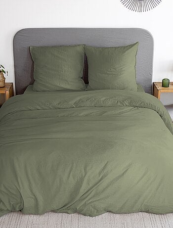 Parure de lit unie ultra douce - 1 ou 2 personnes