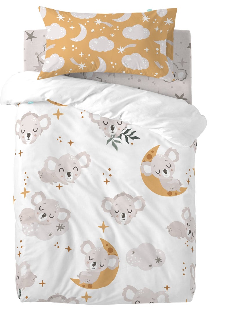 Parure housse de couette 2 pi?ces Baby koala "Happyfriday" Multicolore - Kiabi