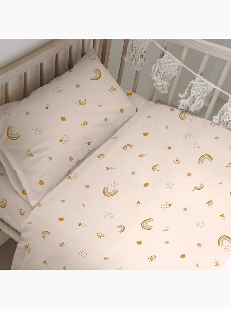 Parure housse de couette 2 pi?ces Iris "Happyfriday" Multicolore - Kiabi