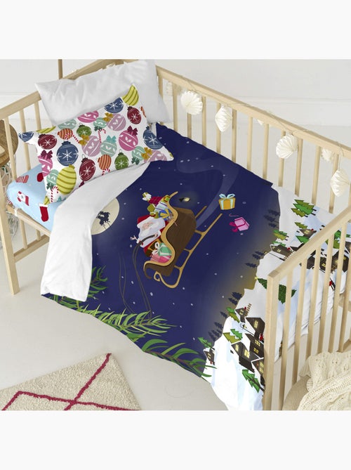 Parure housse de couette 2 pi?ces Merry christmas Lit B?b? "Happyfriday" - Kiabi