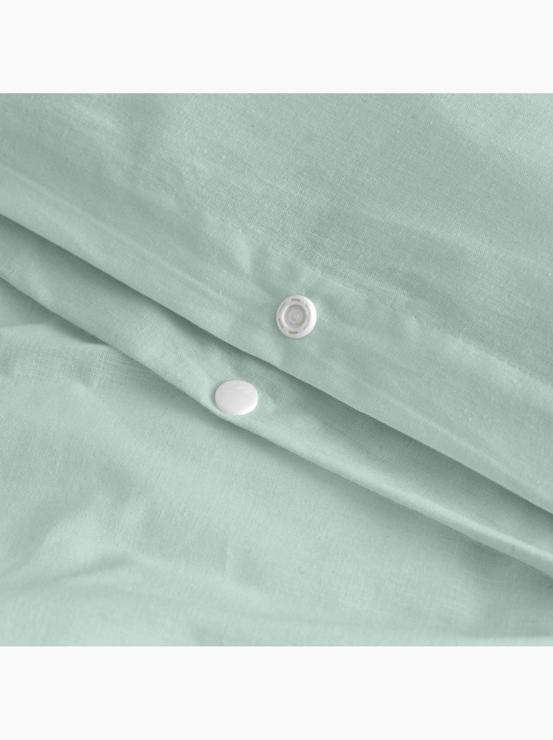 Parure housse de couette 2 pièces Basic Berceau "Happyfriday" Menthe - Kiabi