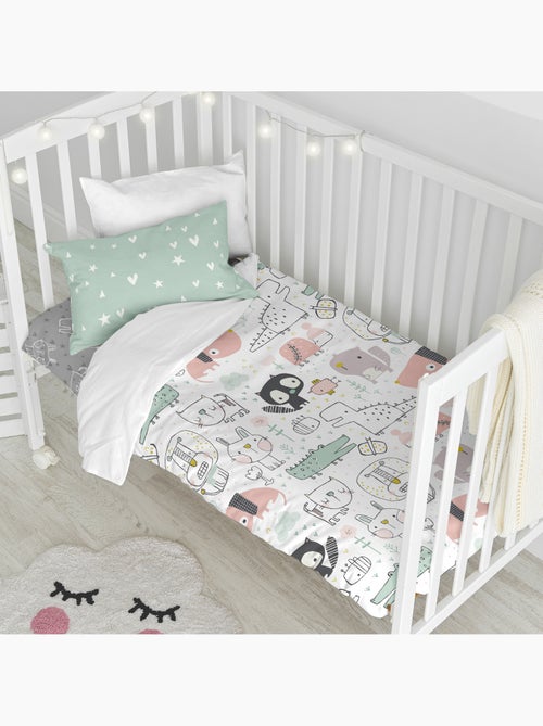 Parure housse de couette 2 pièces Best buddies Berceau "Happyfriday" - Kiabi Parure housse de couette 2 pièces Best buddies Berceau "Happyfriday" - Kiabi