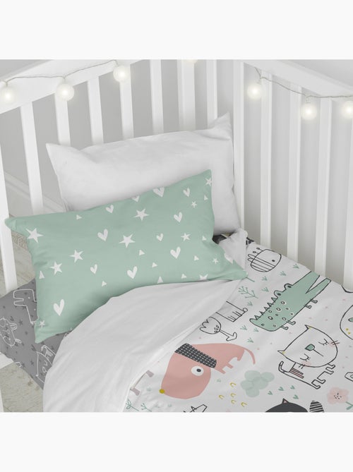 Parure housse de couette 2 pièces Best buddies Berceau "Happyfriday" - Kiabi Parure housse de couette 2 pièces Best buddies Berceau "Happyfriday" - Kiabi