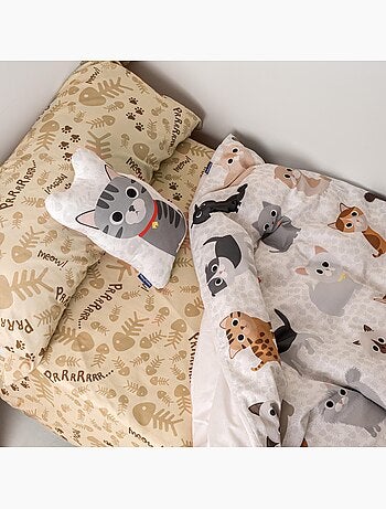 Parure housse de couette 2 pièces Cats "Happyfriday