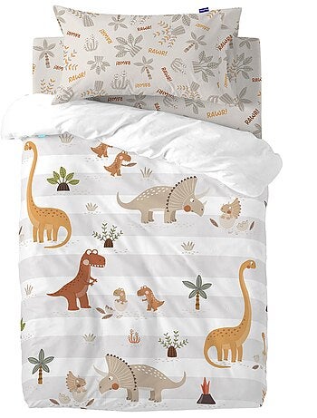 Parure housse de couette 2 pièces Dino family "Happyfriday