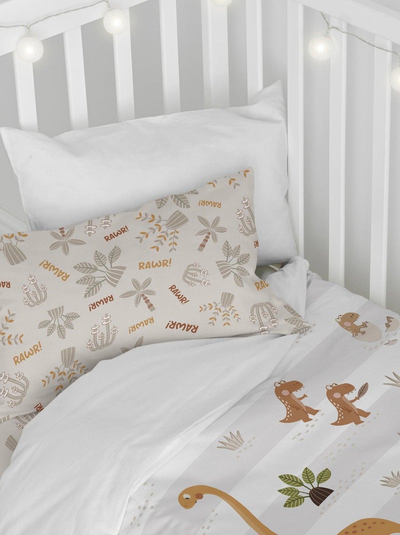 Parure housse de couette 2 pièces Dino family "Happyfriday" Multicolore - Kiabi
